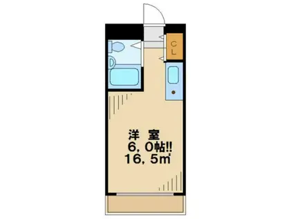 メゾン・ド・ノア聖蹟桜ヶ丘(ワンルーム/2階)の間取り写真