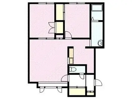 グリムA棟(2LDK/2階)の間取り写真