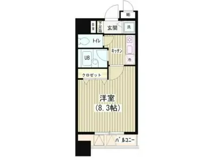 アクアコート(1K/7階)の間取り写真