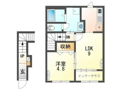 テイク・グラン(1LDK/2階)の間取り写真