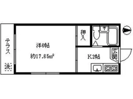 アビテ上石神井(1K/1階)の間取り写真