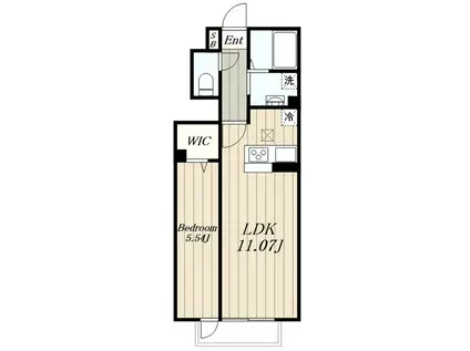 ベルウッド伍番館(1LDK/1階)の間取り写真