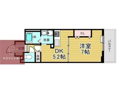 NLC新大阪パートIII(1DK/7階)の間取り写真