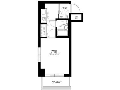 クリオ武蔵小山弐番館(1K/2階)の間取り写真