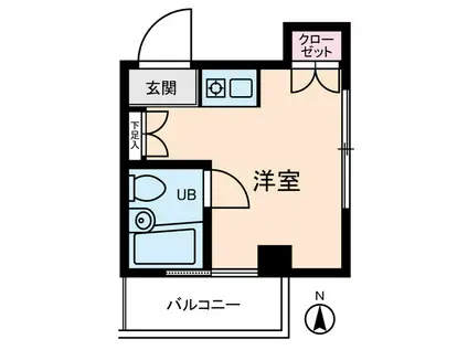ダイヤモンドレジデンス西日暮里第三(ワンルーム/3階)の間取り写真