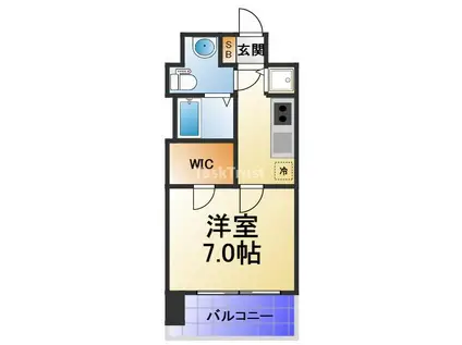 TS SQUARE大阪城(1K/5階)の間取り写真
