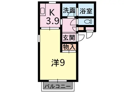 ロイヤル西窪(1K/2階)の間取り写真