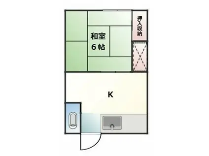 平井荘(1K/2階)の間取り写真