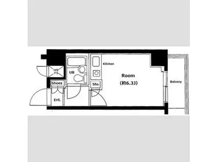 ライオンズマンション桜台第3(ワンルーム/6階)の間取り写真