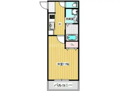 KTIレジデンス小路(1K/1階)の間取り写真