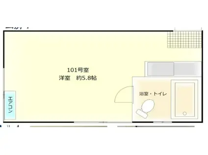 サニーハウスー(ワンルーム/1階)の間取り写真