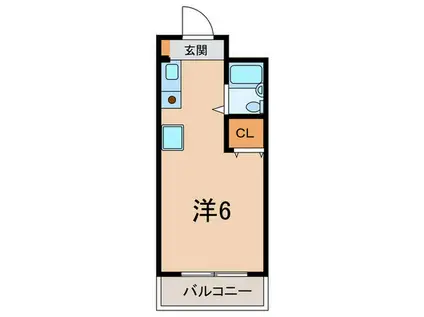 パルメゾン西脇(ワンルーム/4階)の間取り写真