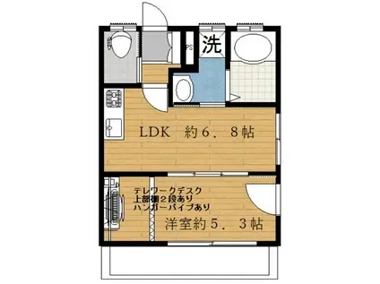 ムルティクローレ(1LDK/3階)の間取り写真