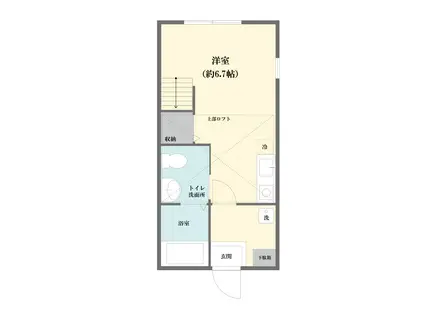 ラヴィータ追浜東(ワンルーム/2階)の間取り写真