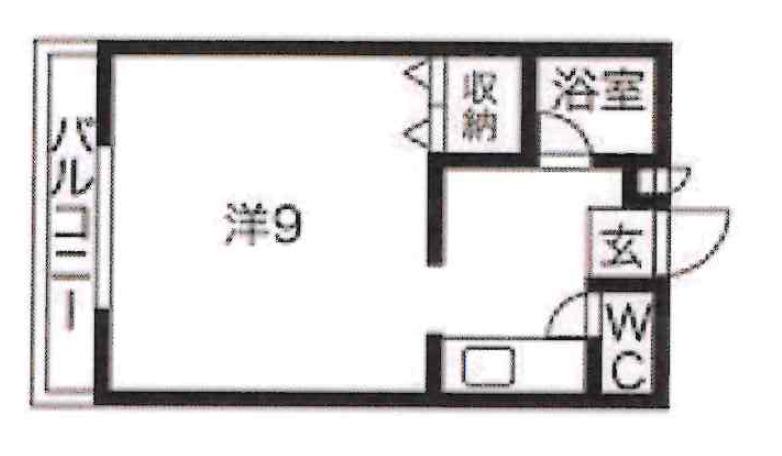 マノワールナカムラ(ワンルーム/3階)の間取り写真