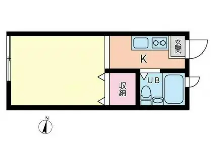ピュアハイツ(1K/1階)の間取り写真