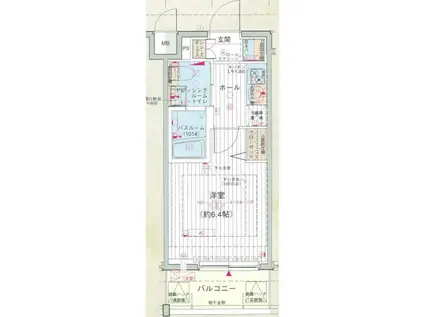 エステムプラザ品川大崎駅前レジデンシャル(1K/11階)の間取り写真