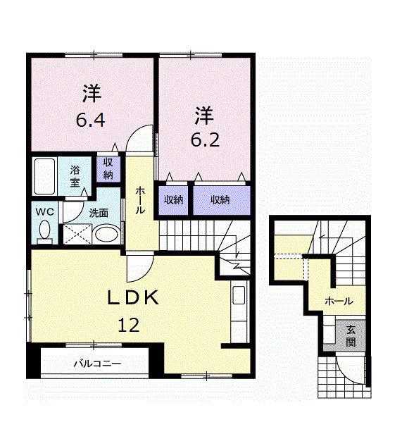 サンリット(2LDK/2階)の間取り写真