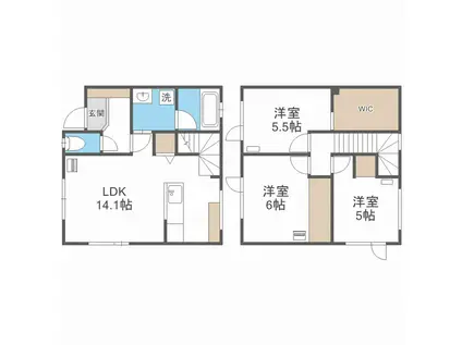 MAISON DE EMA(3LDK/1階)の間取り写真