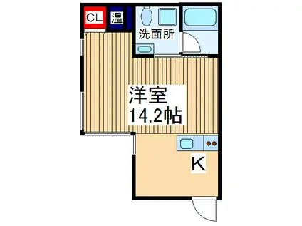M STYLE(ワンルーム/2階)の間取り写真