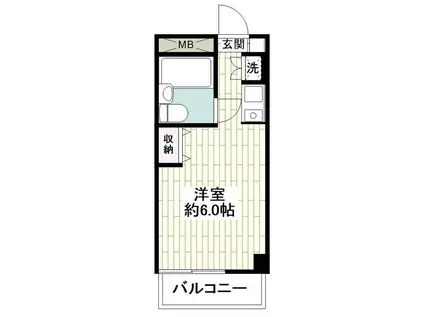 シェーンブルン瀬谷(ワンルーム/1階)の間取り写真