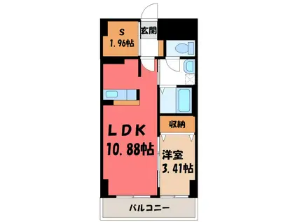 あさひグランレジデンシア高崎 I(1SLDK/3階)の間取り写真