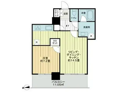 プレミスト牧志タワー国際通(1LDK/6階)の間取り写真