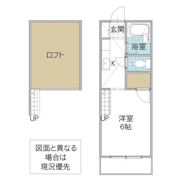 クレアハウス(1K/2階)の間取り写真