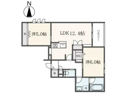 メゾン メルヴェイユ(2LDK/2階)の間取り写真