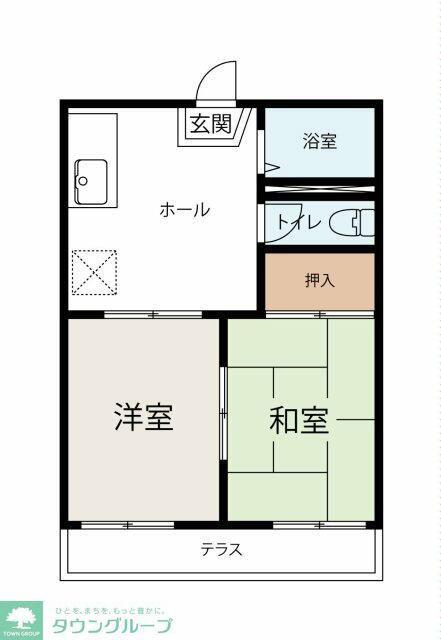 クラシコT(2DK/2階)の間取り写真
