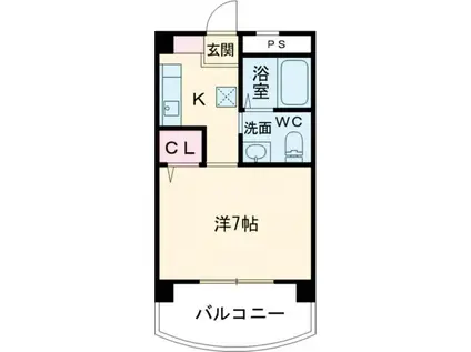 シーサイドビレッジ(1K/2階)の間取り写真