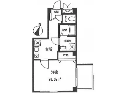 MONREVEーM・M(1K/3階)の間取り写真
