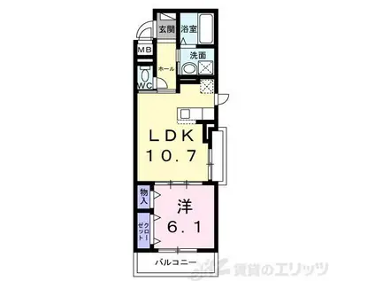 M.BONITO(1LDK/2階)の間取り写真