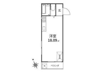 ステューディオ松原(ワンルーム/2階)の間取り写真