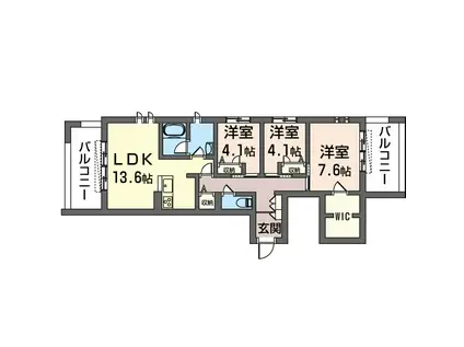 GRAND CREST(3LDK/2階)の間取り写真