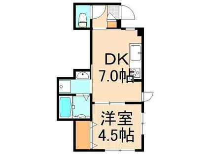 フェリズ(1DK/1階)の間取り写真