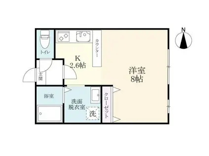 キャッスル日の出(1K/1階)の間取り写真