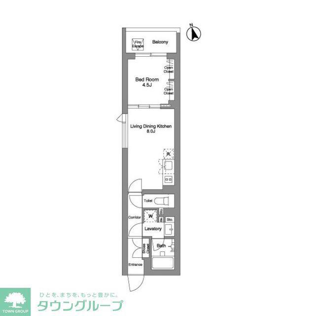 スタイリオ桜新町(1LDK/1階)の間取り写真