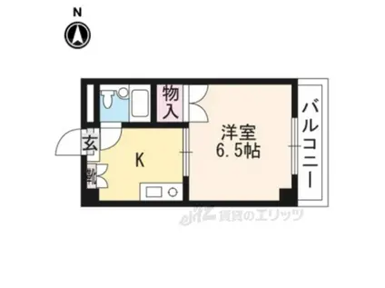シャンブル望月(1K/2階)の間取り写真