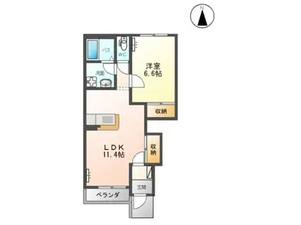クラシス(1LDK/1階)の間取り写真