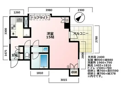グランデージ和泉(1K/2階)の間取り写真