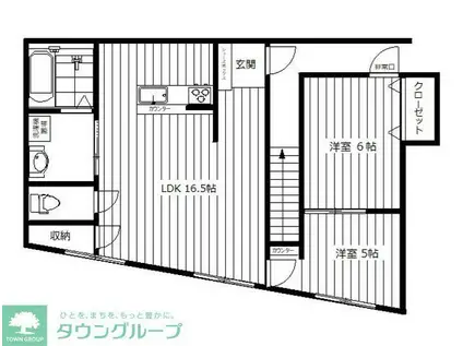 藤田コーポ(1SLDK/2階)の間取り写真