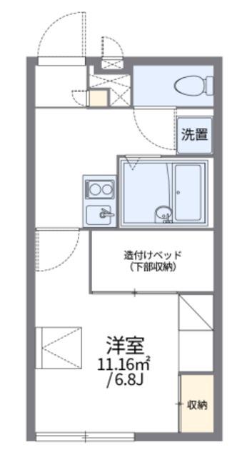 レオパレス豊III(1K/1階)の間取り写真