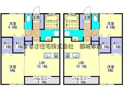 CUORE OKIMIZU(2LDK/2階)の間取り写真