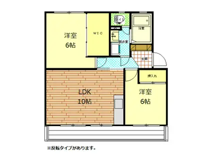 メゾンサンシャイン(2LDK/2階)の間取り写真