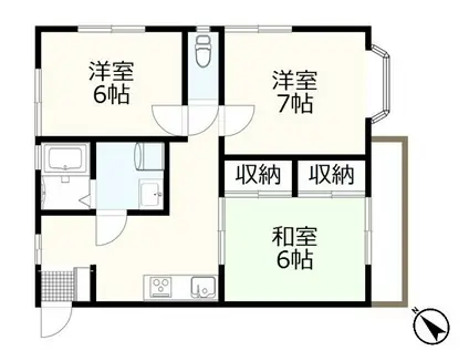 ハイツシーマ(3DK/2階)の間取り写真