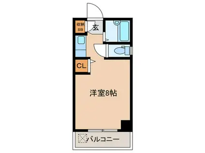 HISマンションI(ワンルーム/5階)の間取り写真