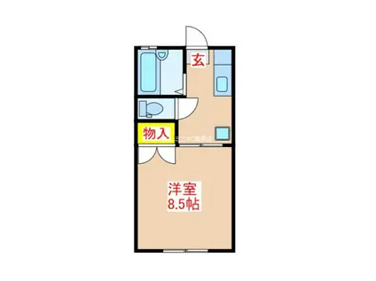 サンシティ(1K/1階)の間取り写真