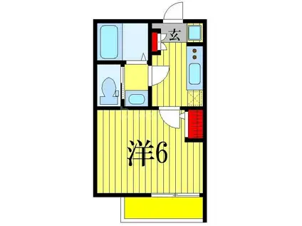 T.A船橋市前原西8丁目III B棟(1K/1階)の間取り写真