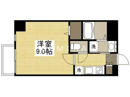 月光岡山市役所前(1K/7階)の間取り写真